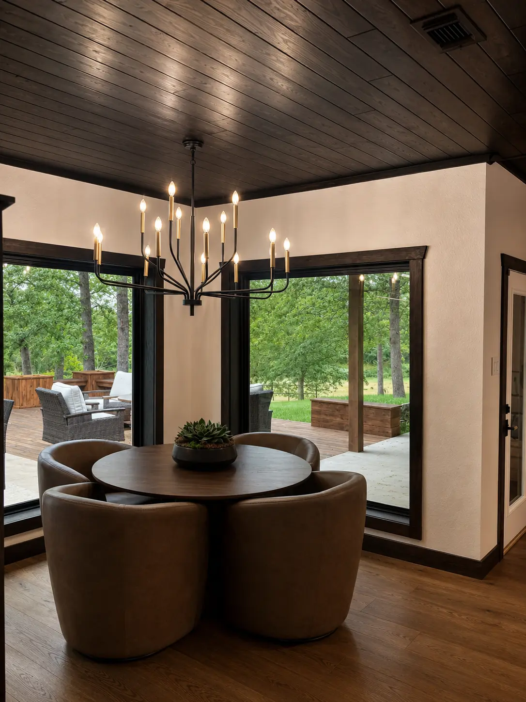 Forest mural dining room